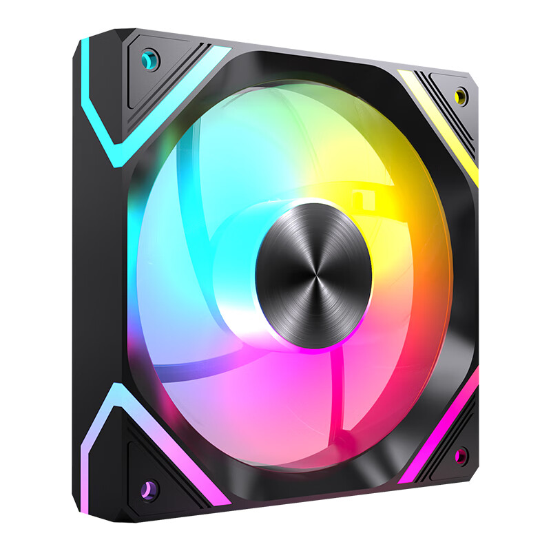 PADO Jidongli X1 High-Performance/Black Case Fan Cooler/PWM Intelligent Temperature Control/ARGB Light Synchronization/Low Noise 12cm
