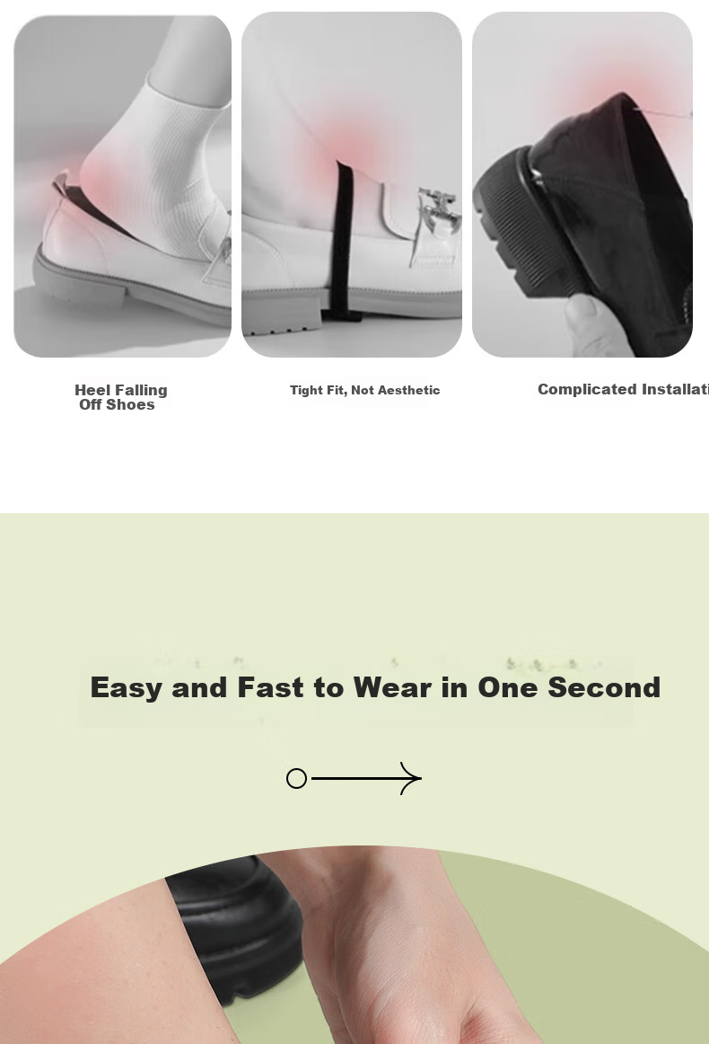 FOOTOPPO High Heel Shoe Strap for Women, Anti-Slip Back Fixing Device, Shoe Size Adjustment Band 3