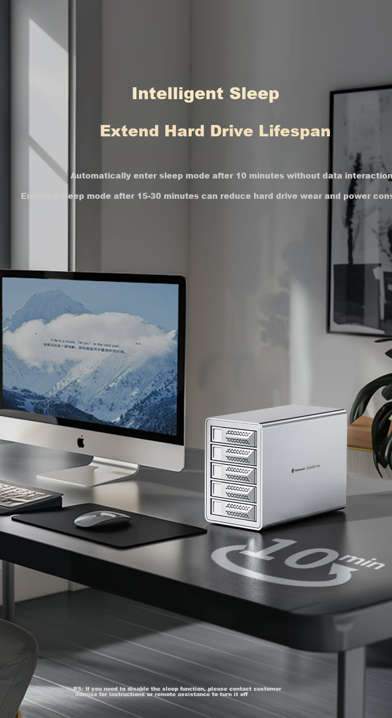 Yottamaster Hard Drive Enclosure, 10Gbps Hard Drive Bay, 150W High-Power Power Supply, Compatible with 2.5/3.5-Inch SATA Serial Mechanical And Solid State Drives, Suitable for Desktop Computers 10