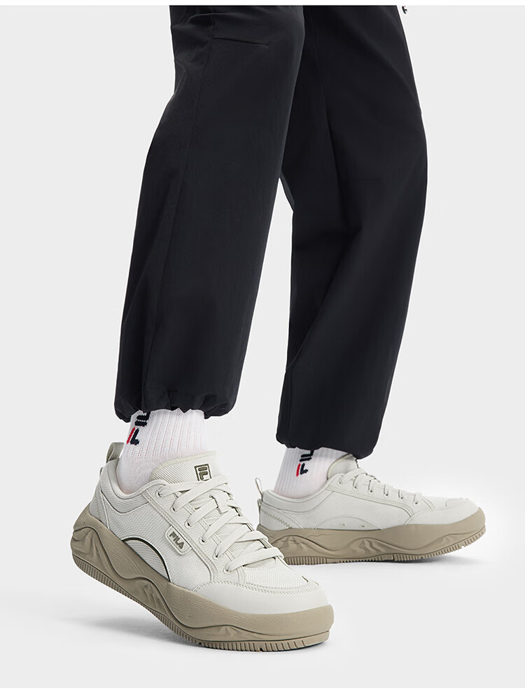 FILA Official Men's Shoes, COOKIES Retro Canvas Shoes, Cookie Shoes, Fashionable Casual Shoes 8