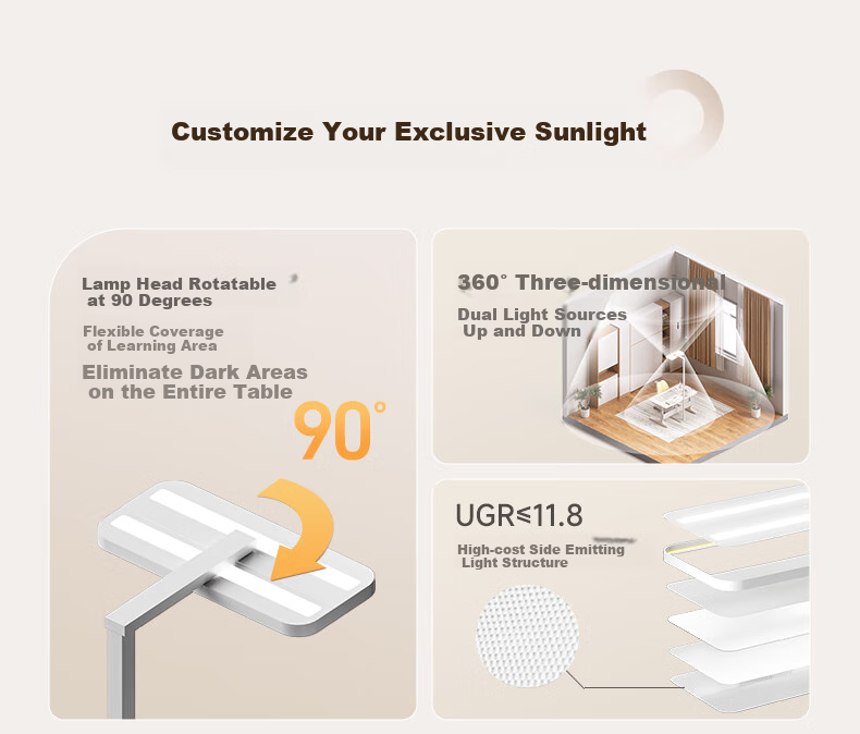 Mulinsenzhaoming, Large Road Lamp Eye Protection Light, Full Spectrum Floor Lamp, Study Lamp, Puli Lamp, Pearl Red Light Eye Protection Lamp, Aurora Pro 4