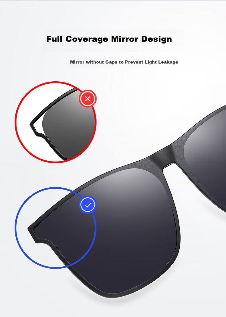 GOGOSOON Myopia Glasses And Sunglasses Clip-On, Ultra-Light Invisible Clip-On Polarized Glasses for Men And Women, Specially Designed for Driving, Men's GM Sunglasses 17