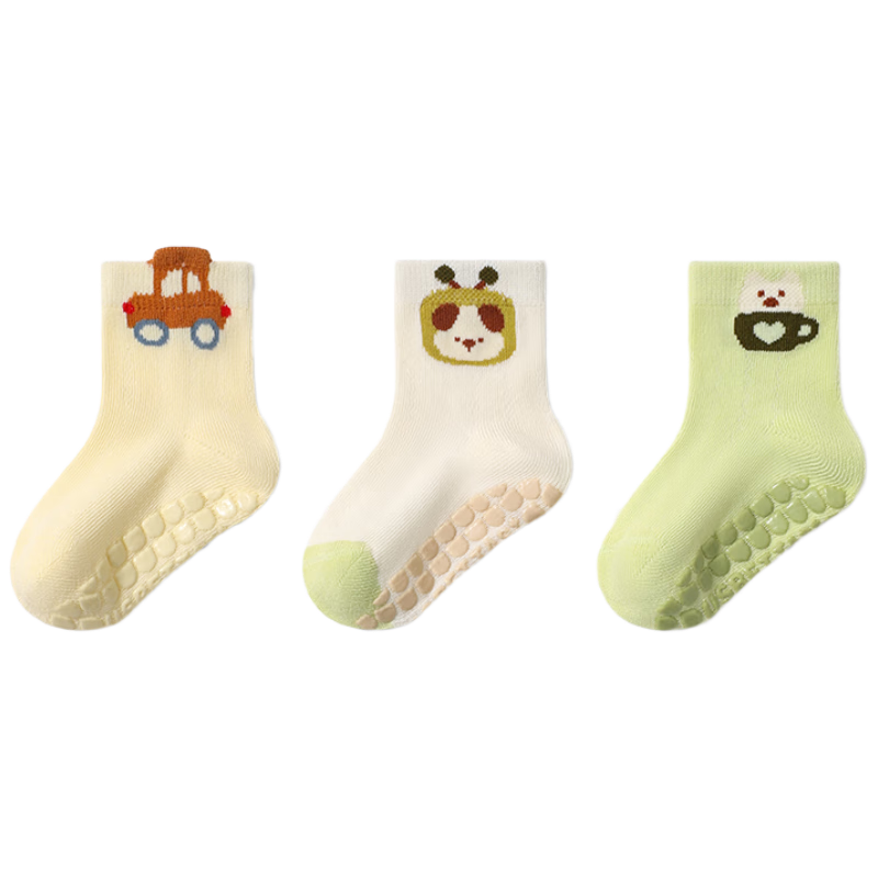 Beitaisi Children's Socks, Spring And Summer Floor Socks, Thin Solid Color Socks for Infants And Toddlers, Newborn Baby Mid-Calf Cotton Socks for Summer