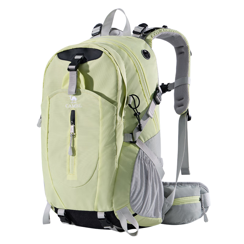 CAMEL [Shanxi] Outdoor Hiking Backpack for Men And Women, Large Capacity Lightweight Backpack for Trekking And Travel, Matcha Gree