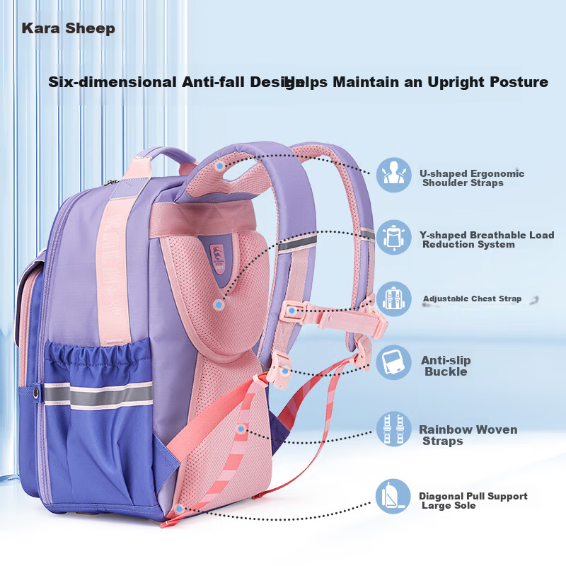 Детский рюкзак KALA·Y Cloud Backpack 3.0, ультралегкий, для начальной школы (1-4 классы), унисекс, 18 л