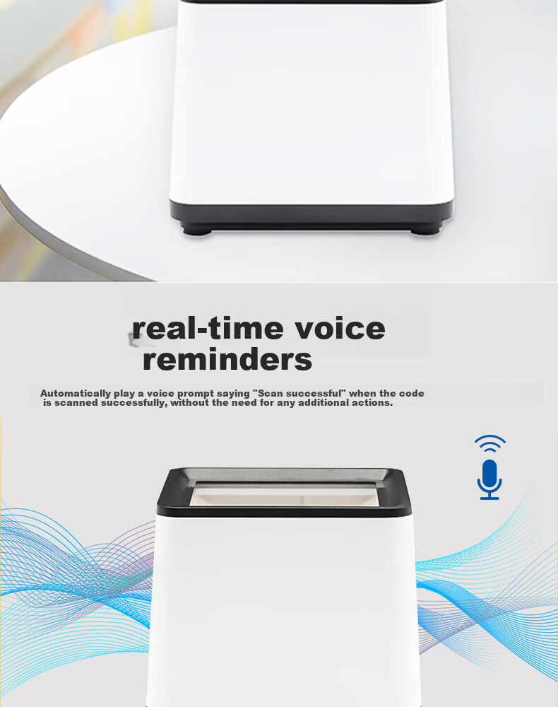 Newland NLS-KS10, Two-Dimensional Barcode Scanner Box, Supermarket Cashier Screen Scanner, Fixed Desktop Scanning Platform, Small White Box 3
