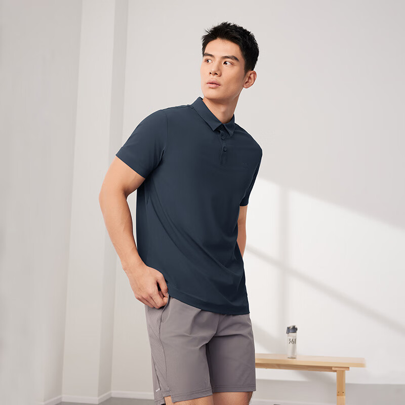 361° Men's Short-Sleeve Polo Shirt, Summer Sun Protection, Loose-Fitting Sports Ice Silk Fitness T-Shirt, Half Sleeve Men's Style 652524103D-5