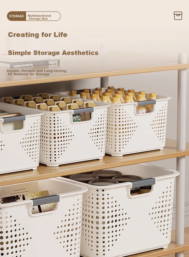 Jiadu Desktop Storage Box, Snack And Toy Organizer, Household Plastic Container, Kitchen Storage Basket, Miscellaneous Item Storage Bi 1