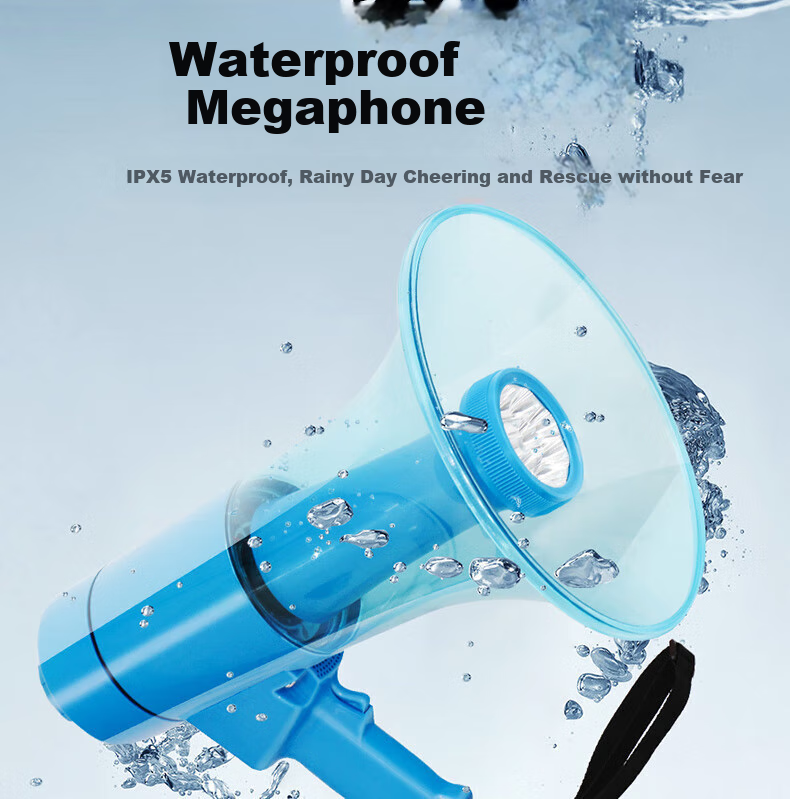 Aiguozhe A66 Large Megaphone Amplifier, Portable Recording Speaker for Promotions, Street Vendors, Sales, Shouting, Loud Public Address System, Rechargeable, Looping Playback Speaker, Lighting, And Megaphone 4