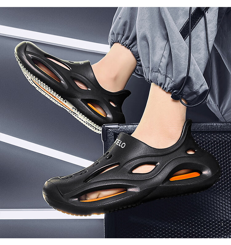 CARTELO Men's Sandals, Summer Breathable Beach Shoes, Comfortable Closed-Toe Men's Sandals 22
