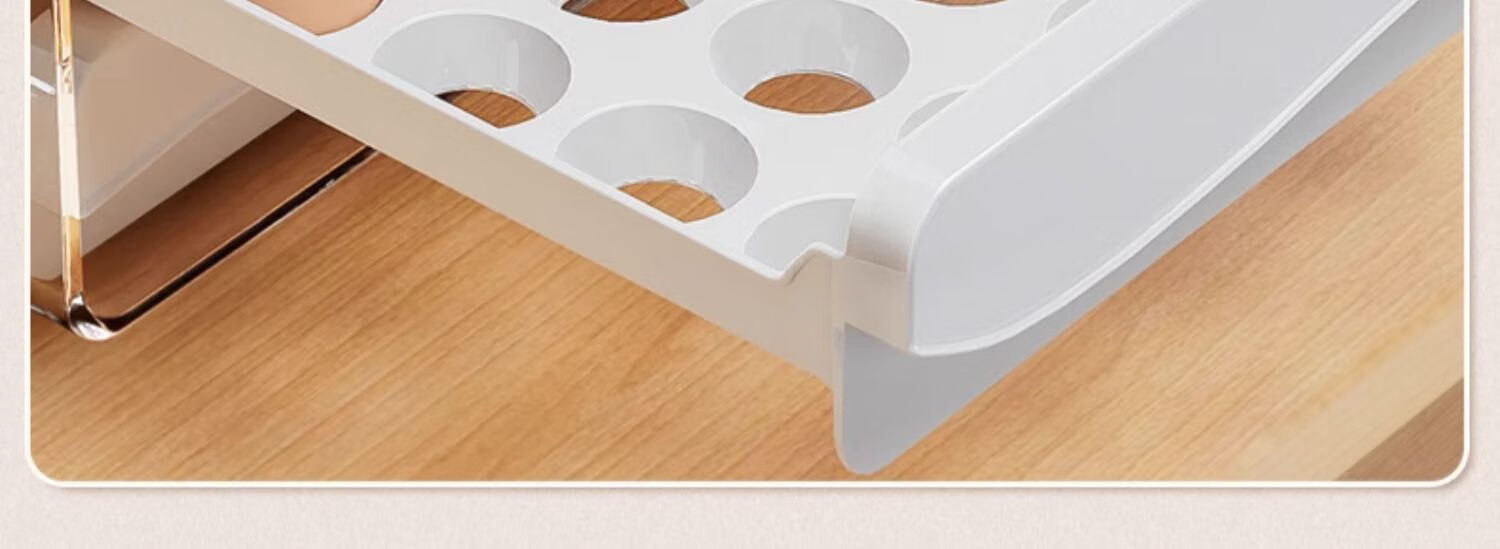 Jiabangshou Drawer-Style Egg Box with 40 Compartments, Food-Grade Transparent Kitchen Storage Container, Can Hold 40 Eggs 2