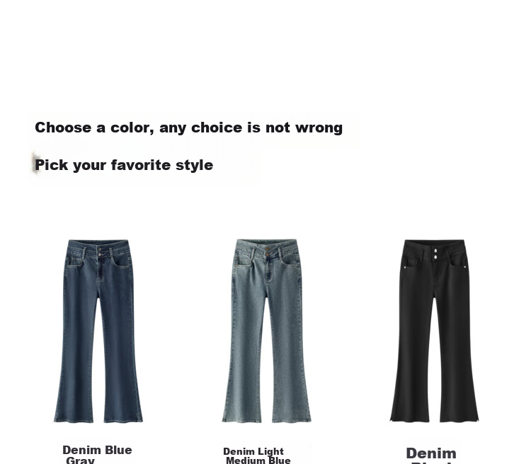 Semir Little Black Cow | Women's High-Waisted Split Jeans, Spring Soft Denim Flared Pants 109125124007 20