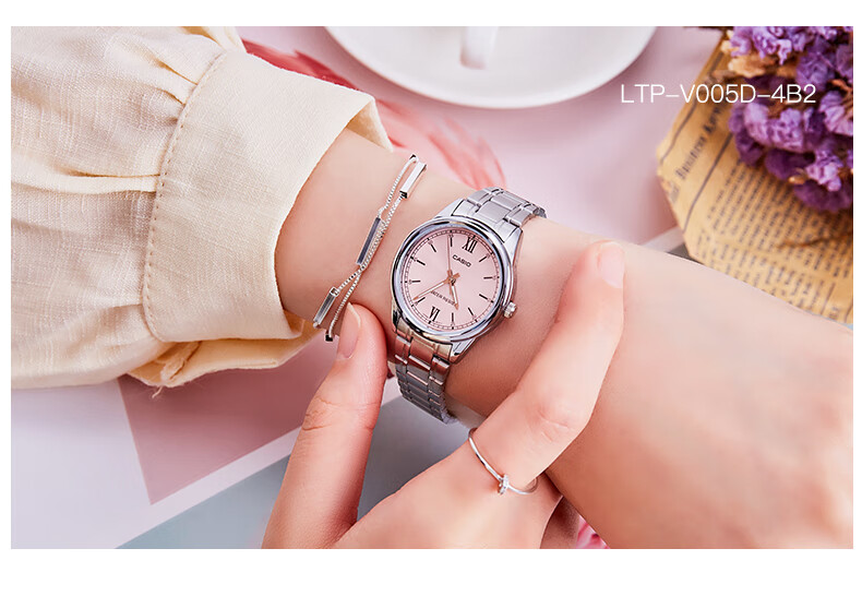 CASIO Watch, Simple Analog Steel Strap Small Dial Quartz Women's Watch [Valentine's Day Gift], LTP-V005GL 10