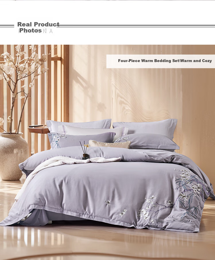 FUANNA Bedding Set, 100% Pure Cotton Brushed Winter Warm Set, Double Size 230*229cm 13