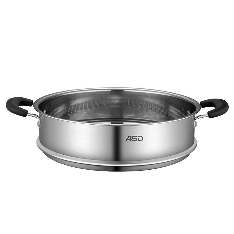 ASD Steamer Pot Steaming Rack 430 Stainless Steel Wok Steamer Universal Steamer Single Layer Steaming Rack 28CM ZS28Z3WG