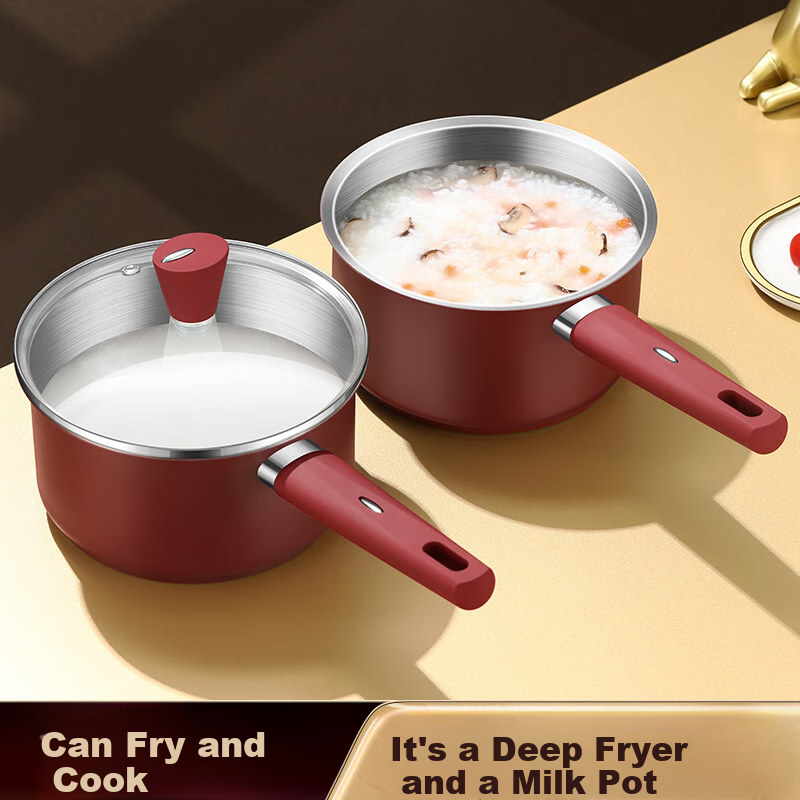 SSN Frying Pan, 316 Stainless Steel, Specially Designed for Frying, Household Small Frying Pan, for Frying French Fries And Chicken Wings, Gas Stove Compatible Deep Fryer 5