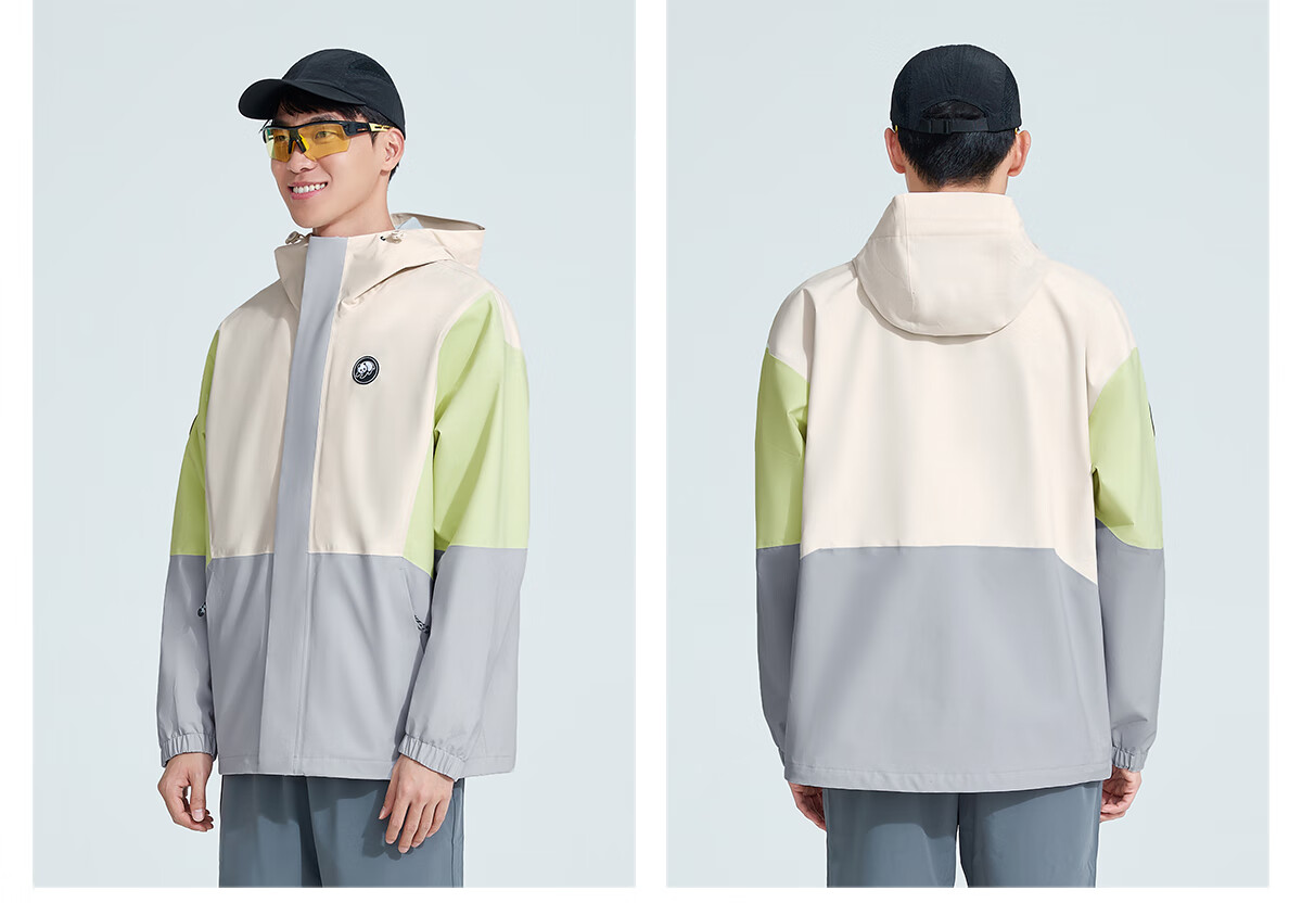 Panda Camel Series Yunxi Single-Layer Waterproof Windproof Outdoor Mountaineering Jacket for Men and Women 8640, M 26