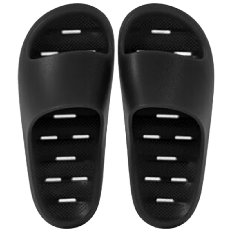 Sanli Bathroom Slippers for Men And Women, Non-Slip Shower Sandals for Summer Indoor Use, Black, Size 40-41