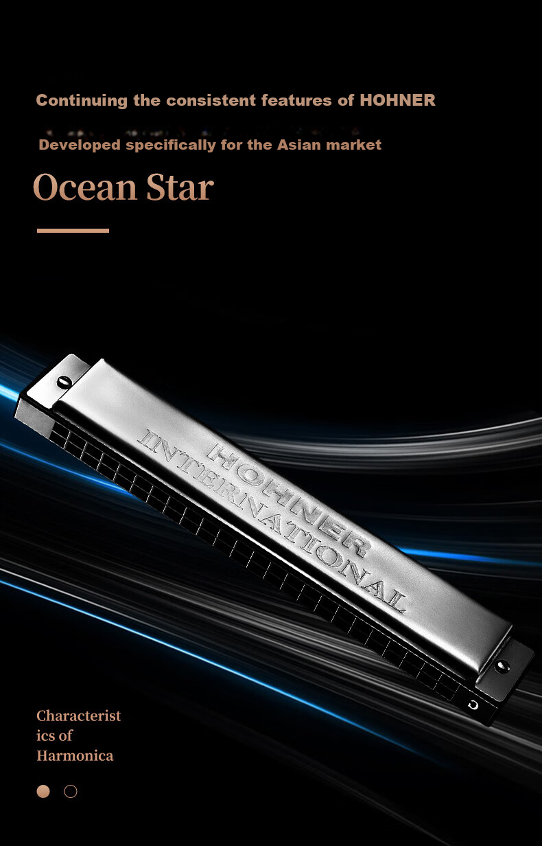 HOHNER German 24-Hole Polyphonic Harmonica 2540/48C Professional Adult Beginner Student Performance Harmonica 4