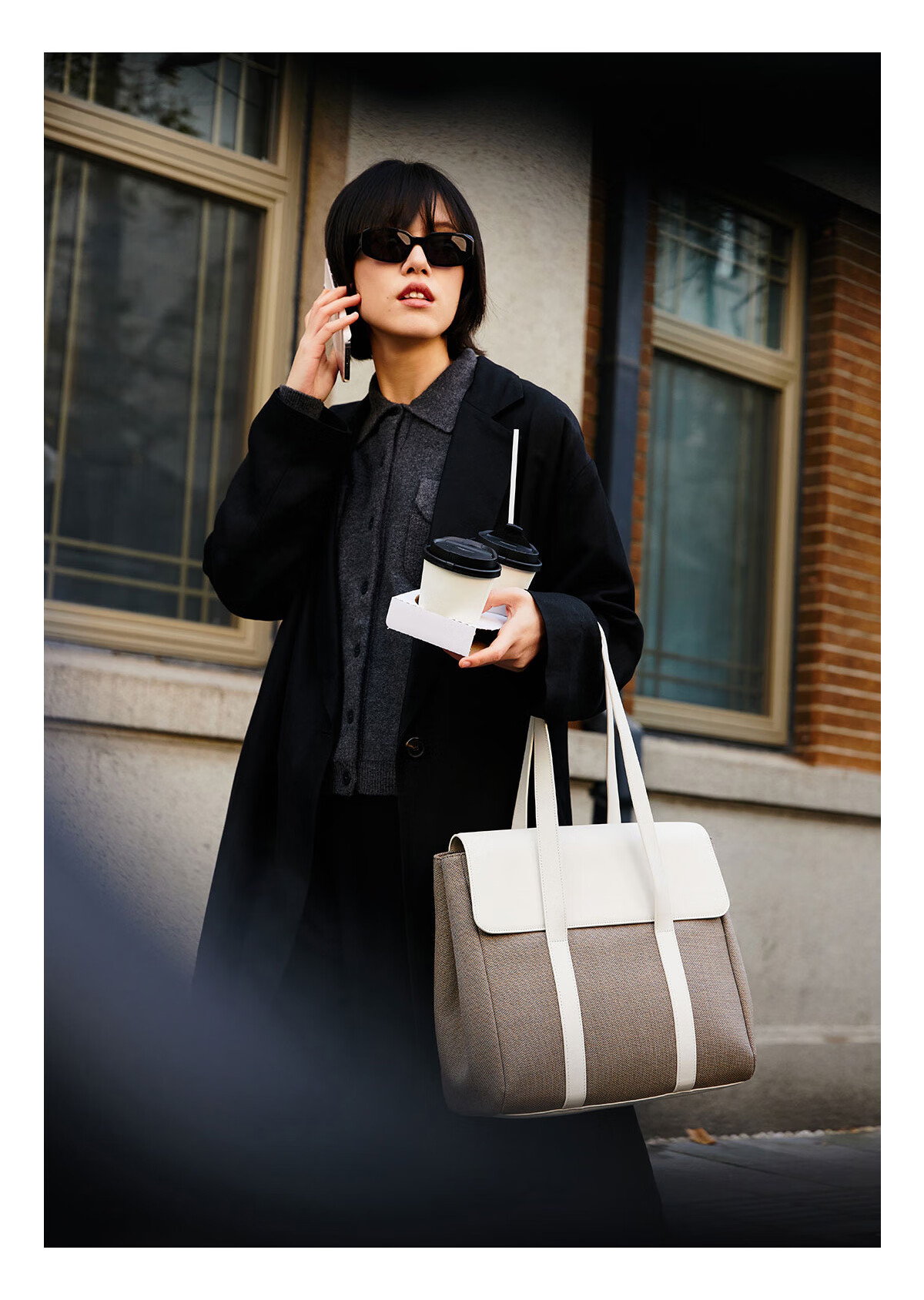 ITO "Celebrity Style" PORCINI TOTE Bag, Apricot Red 14L Luxury Shoulder Bag, High-Value Tote Bag for Wome 4