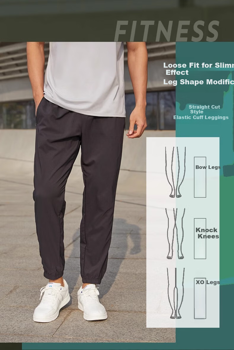 DECATHLON Men's Sports Pants, Quick-Dry Long Pants, Tapered Leg Pants, Breathable Lightweight Athletic Pants-2954977 4