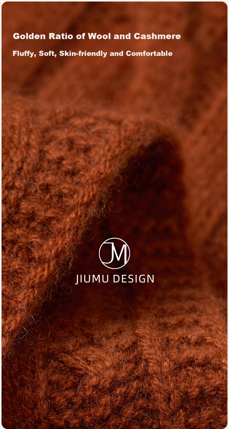 JIUMU Cashmere Scarf for Women, Autumn And Winter Wool Warm Neck Warmer, Gift Box Set for National Day Birthday Present 8