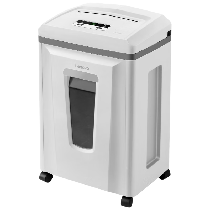 Lenovo LX-S9106 Paper Shredder, Shreds 6 Sheets at Once, German Level 7 Confidentiality Paper Bin, 24L Capacity, 30-Minute Work Time, Shreds Paper to 1*2mm