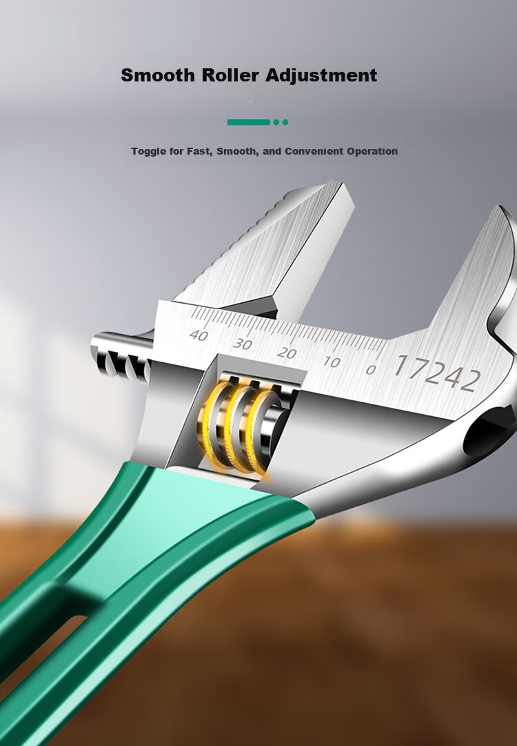 Baolian Adjustable Wrench, Short Handle, 8 Inches, 46mm, Universal Multi-Functional Set for Plumbing And Bathroom Use 9