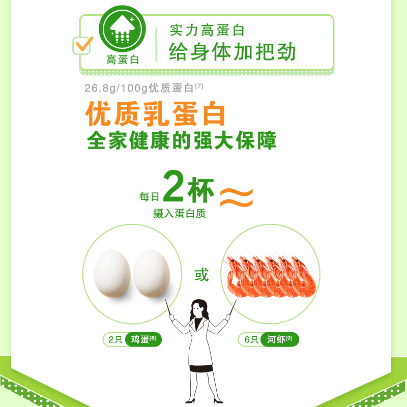 伊利脱脂高纤全家奶粉 成人奶粉 脱脂奶粉 送礼 营养高钙高蛋白 850g