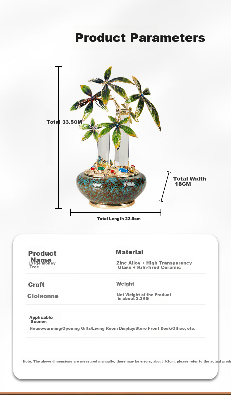 Nuoshiman Pachyphora Tree Ornament, Craft Store Opening Gift, Housewarming Present, Office Living Room Cashier Counter Decoration, Company Reception Desk Display 4