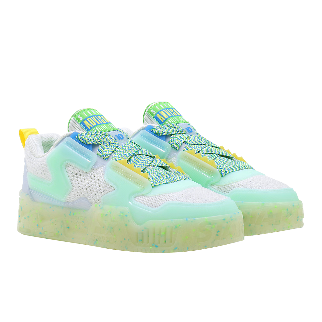 STARTER Ice Drink Series Glow-In Jelly Shoes Casual Sports Sneakers for Men And Women, Couples Matching Style Breathable Light Green Size 43