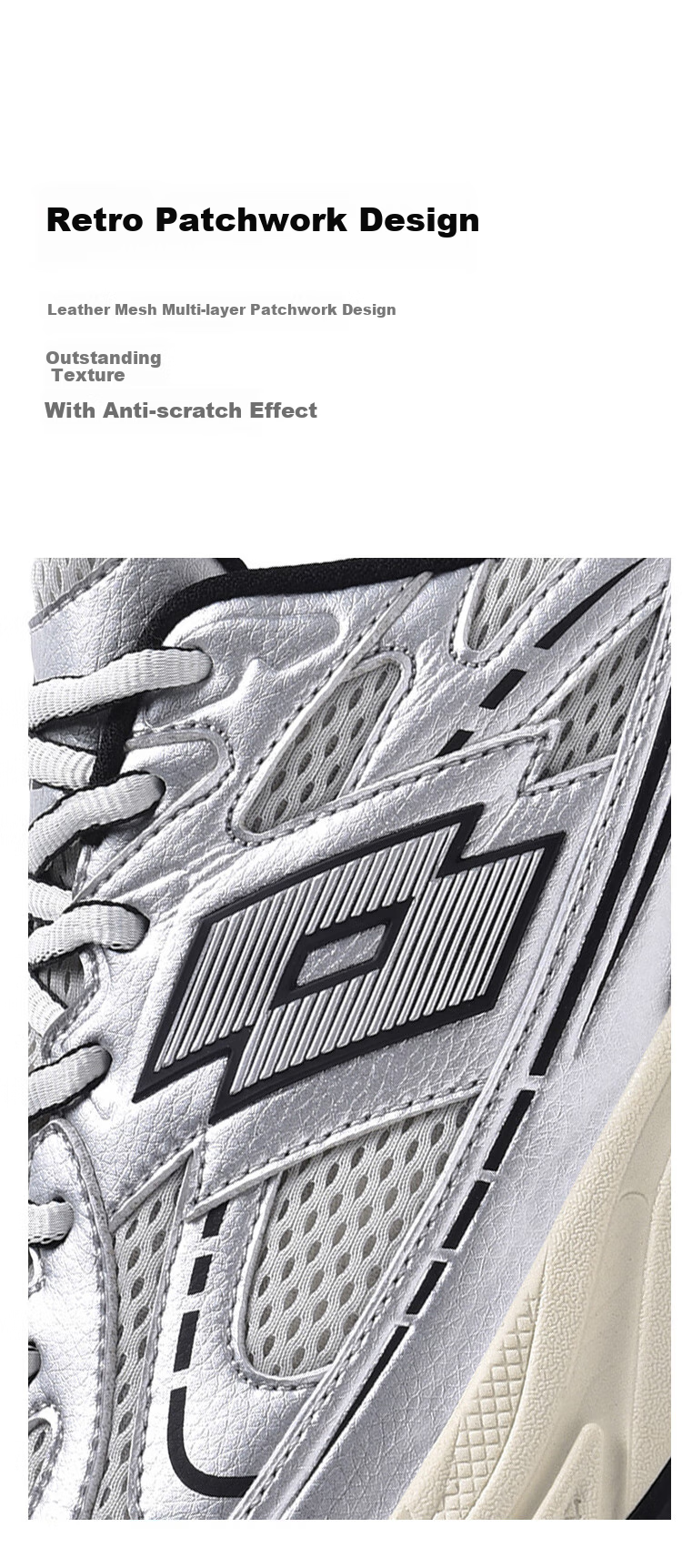 LOTTO Men's Shoes, Spring Casual Sneakers, Retro Dad Shoes, Outdoor Running Shoes, Black, Size 41 18