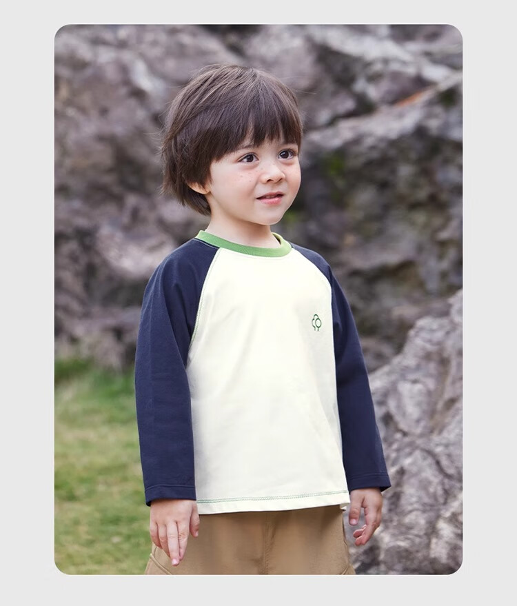 Ciciibear [7A Antibacterial Moisture-Wicking Quick-Dry] Ciciibear Baby Long-Sleeve T-Shirt Spring And Autumn Style Boys Raglan Sleeve Children's Top 2