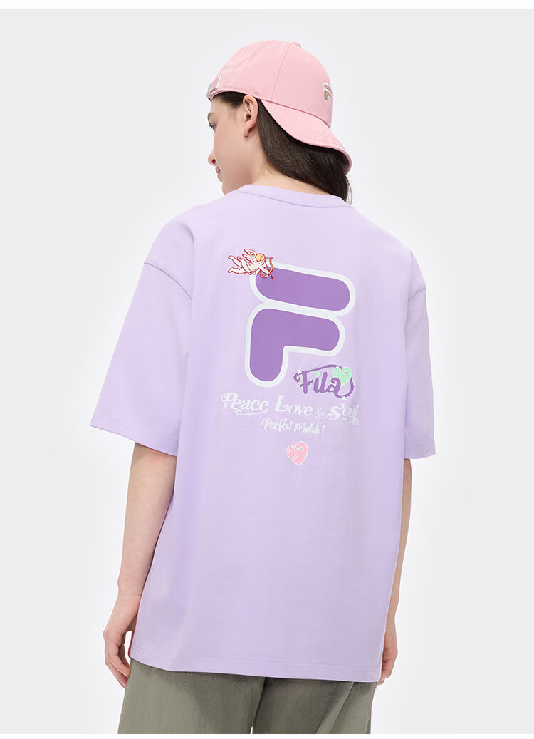 FILA FUSION Official Trendy Brand Zhang Hao Couple Knit Short Sleeve Breathable Cool Casual T-Shirt 27