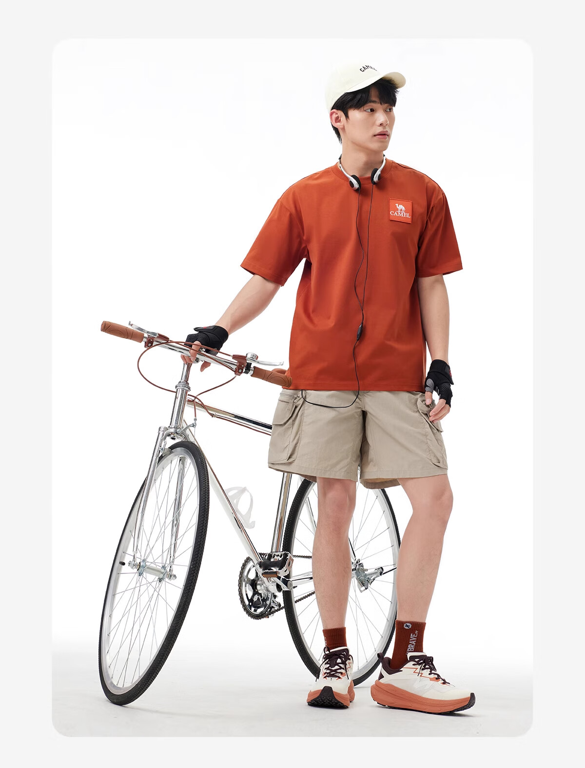 CAMEL Outdoor Quick-Dry Cargo Shorts Cooling Breathable Sun-Protective Loose Wide-Leg Quick-Dry Pants 5050 L 12