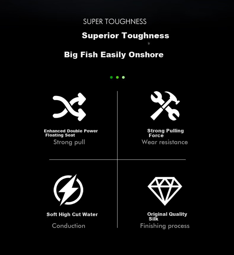 BKK Qiaocaobang Fishing Line Set, Pre-Tied Rig with PE Rod Tip, Reinforced High-Pull Grass Carp Fishing Line Set 2