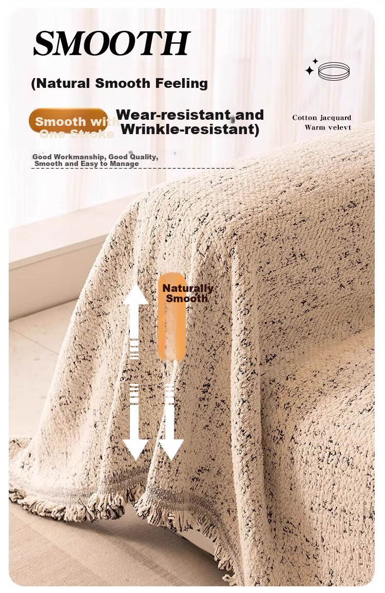 AVIVI Chenille Sofa Cover, All-Season Non-Slip Sofa Pad, Full Coverage Throw Blanket, 180*300 Cm, Starry Sky Patter 8