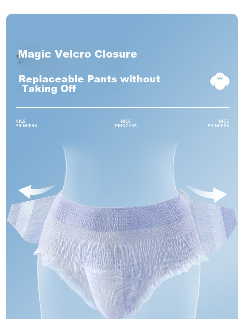 PurCotton Princess Pure Cotton Comfort Pants, Morning Pants, Panty-Style Sanitary Napkin ML, 1 Travel Pack, Sold by JD 1