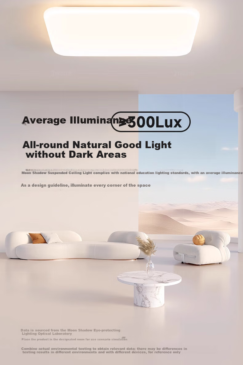 Yueying Linzhiguang Floating Light Eye-Protecting Ceiling Lamp for Living Room, Modern Minimalist Cream Style Main Lighting Fixture 10