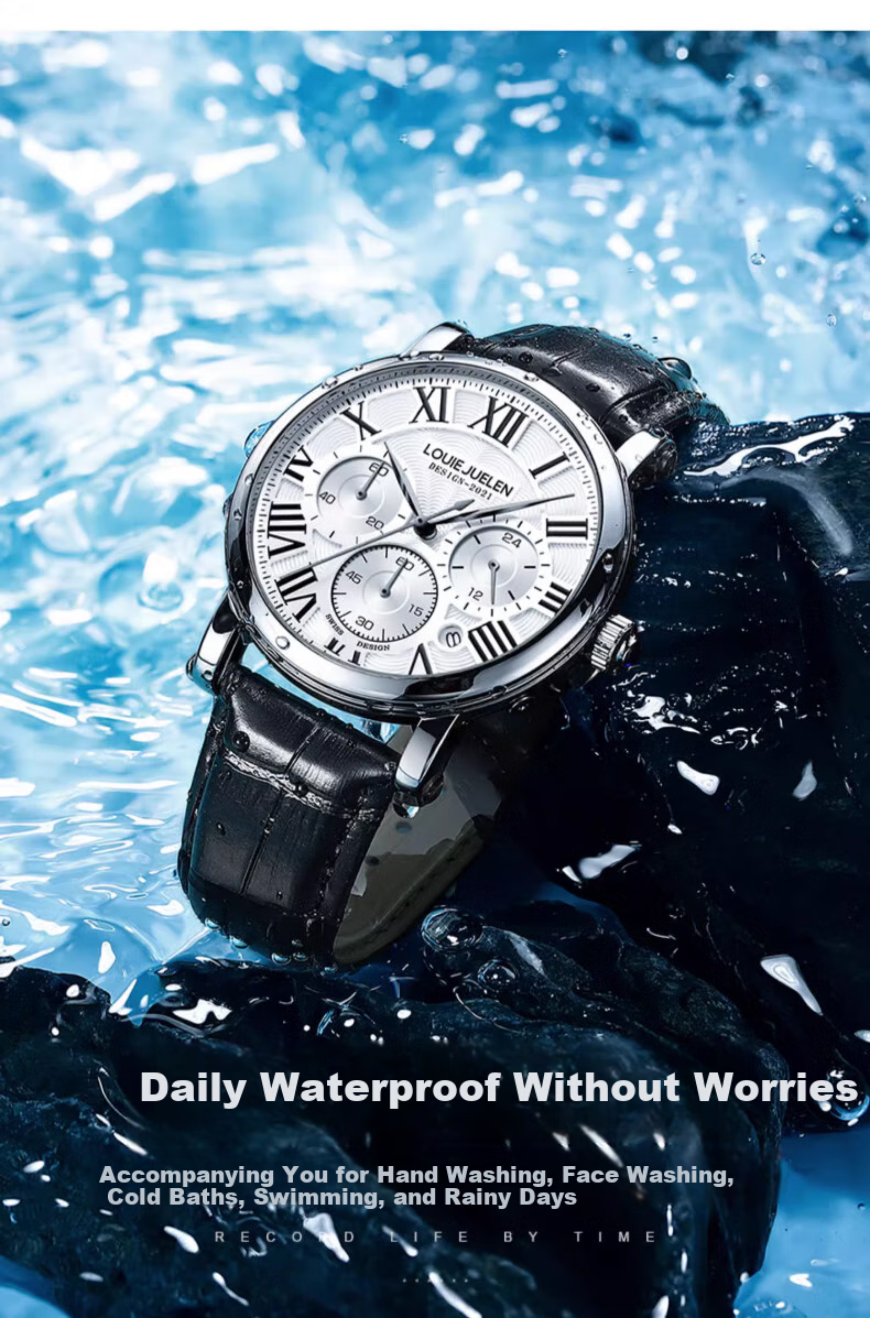LOUIE JUELEN Men's Watch, Swiss Genuine Product, Fully Automatic Mechanical Business Quartz Watch, Top Ten Famous Watches, Water-Resistant, Gift for Boyfriend 7