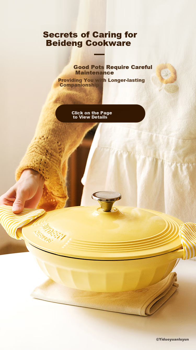 Buydeem Enamel Cast Iron Pot, Stew Pot, Braising Pot, Baking Pot, Seafood Pot, White Enamel, 28cm, Flowing Gold, Purple 10