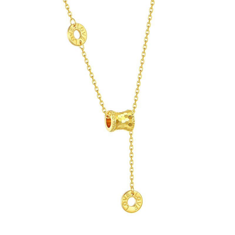 CHOW TAI SENG [Birthday Gift] Slim Waist Necklace, Pure Silver Women's Collarbone Chain, Luxurious Niche High-End Gift for Girlfriend