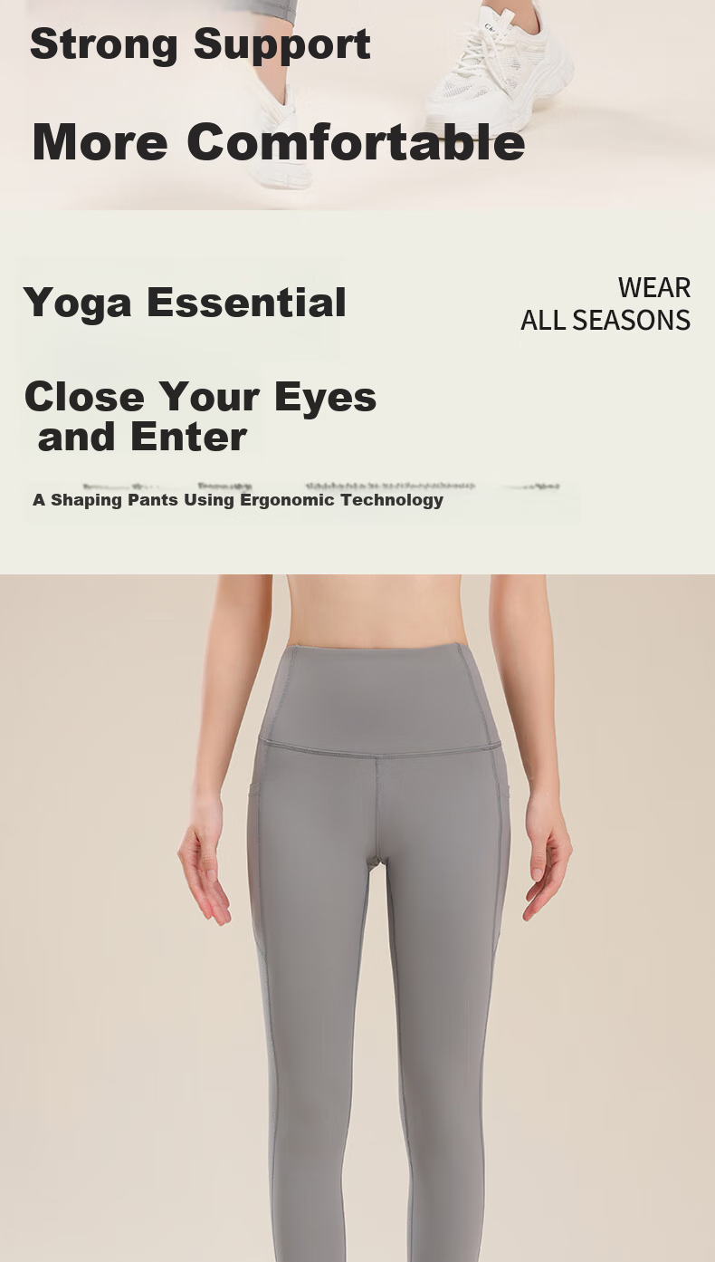 Ziyouxi Yoga High-Waisted Leggings for Women, Butt-Lifting, Naked Feel, Outdoor Wear, Sports Shark Pants, Tight-Fitting Pilates Running Fitness Training Outfit 1