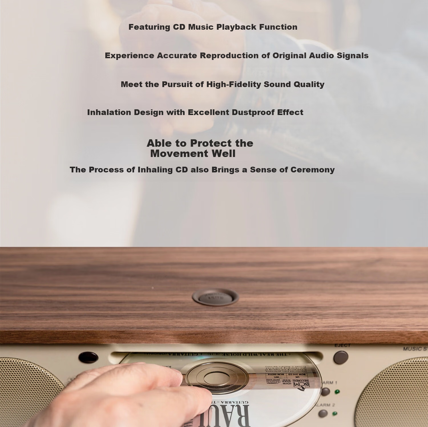 Tivoli Audio MSYBT Wooden Vintage Home Speaker CD Player Bluetooth Speaker HIFI Sound System Home Theater Speaker Walnut/multi Color 4