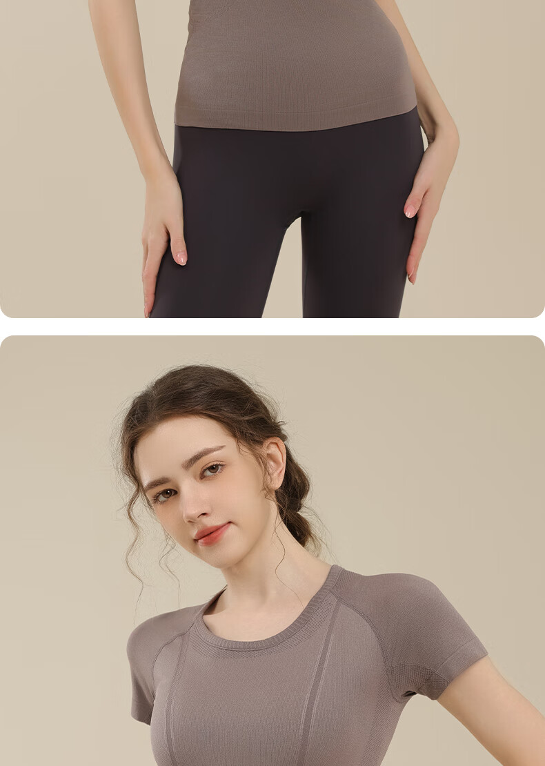 XUEXIMAN Women's Slim Fit Yoga Sports Short Sleeve Quick-Dry T-Shirt Summer Running Pilates Fitness Training Top 10