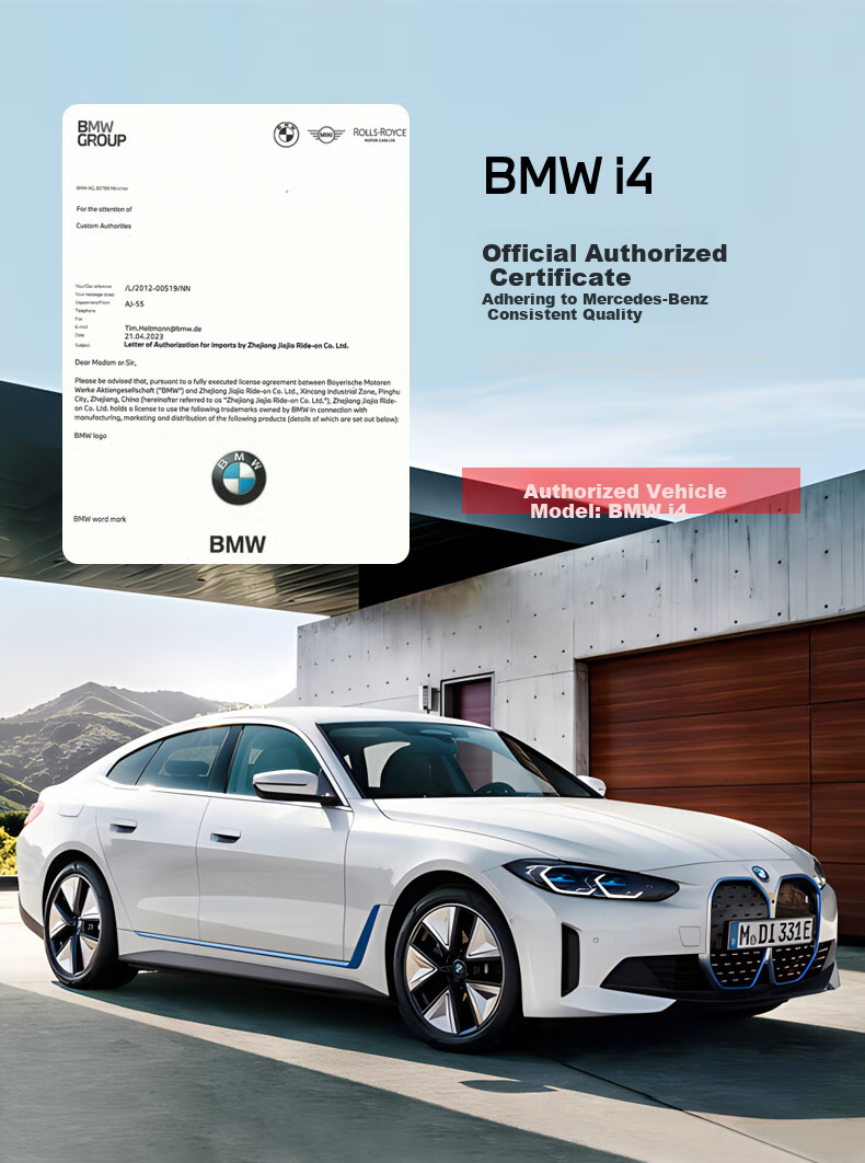 BeRica BMW Authorized Children's Electric Car, Rocking Four-Wheel Drive, 115cm, 30kg Load Capacity, Four-Wheel Toy Car 3