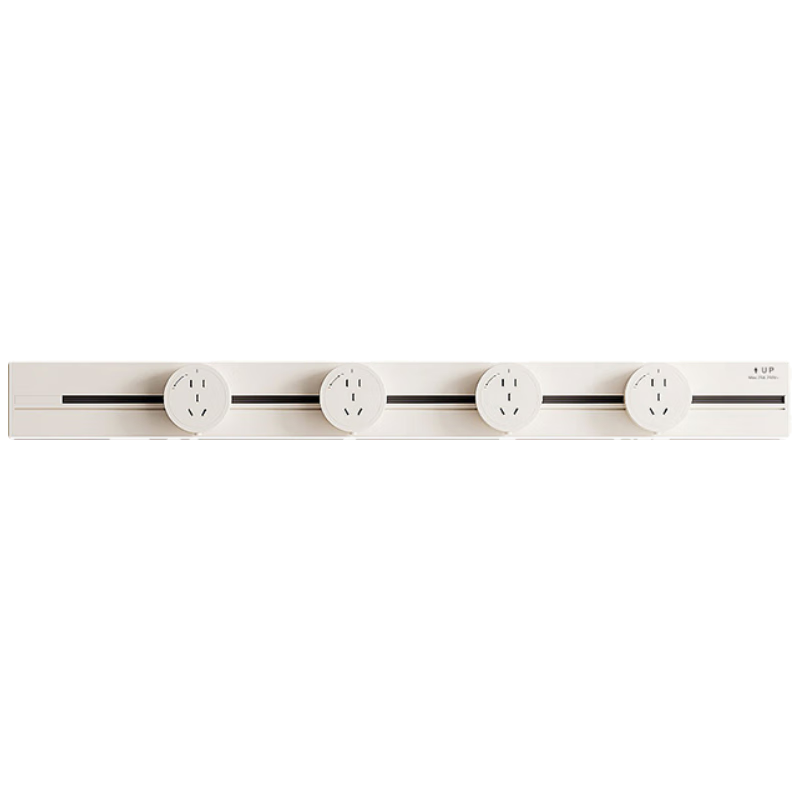 Shuxiang Household Kitchen Power Track Socket, Surface-Mounted Ultra-Thin Sliding Rail Socket, Wireless High-Power Island Countertop Cabinet, Movable Guide Rail Power Strip