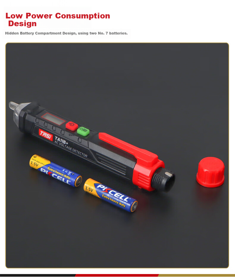 Teansi Digital Non-Contact Voltage Tester with Smart Sensor, Multi-Functional Electric Pen TA11B+ 7