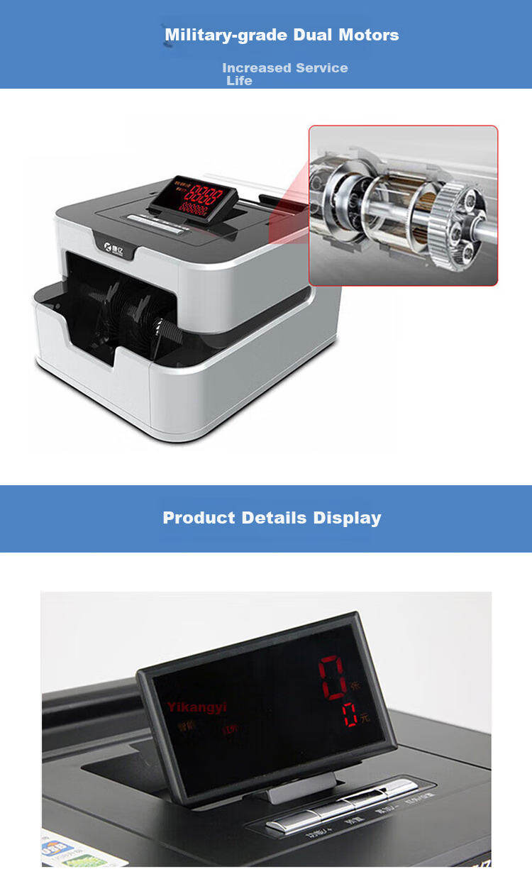 KONYEE Supports New RMB, National Standard Class B Portable Cash Register, Rotating Single-Screen Display, Bank Supermarket, Currency Counter JBYD-KY951(B) 2