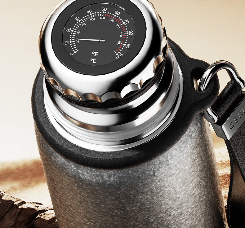 Germ Pure Titanium Insulated Water Bottle for Men and Women with Temperature Display, Direct Drinking Tea Cup, High-End Gift, 580ML Black Gold 11